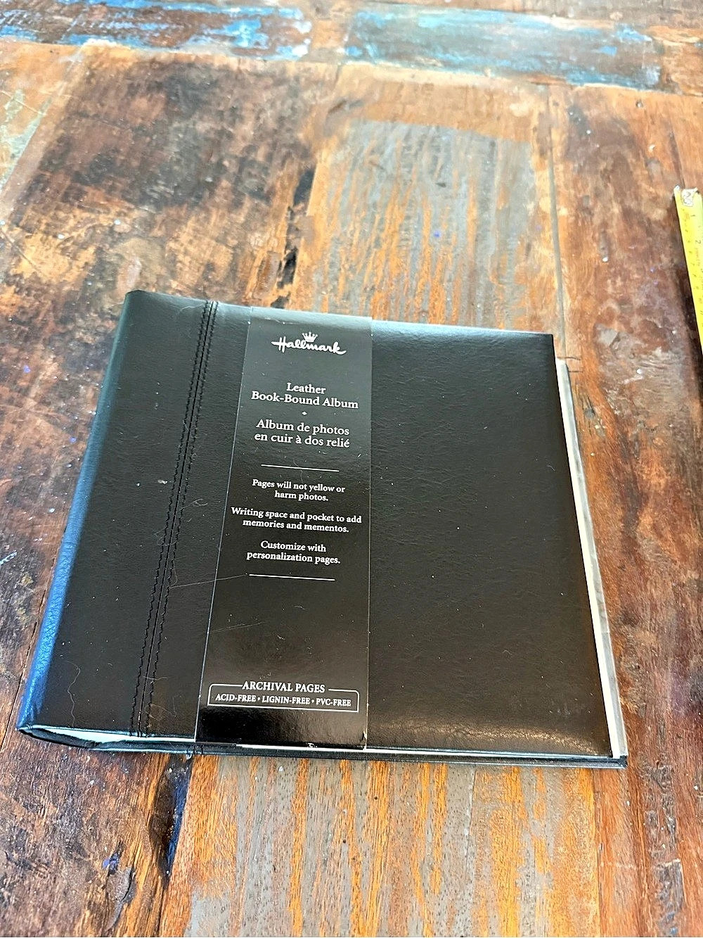 Hallmark Leather Book-Bound Photo Album Black